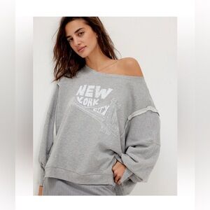 NWT Free People We The Free Camden Pullover New York Combo